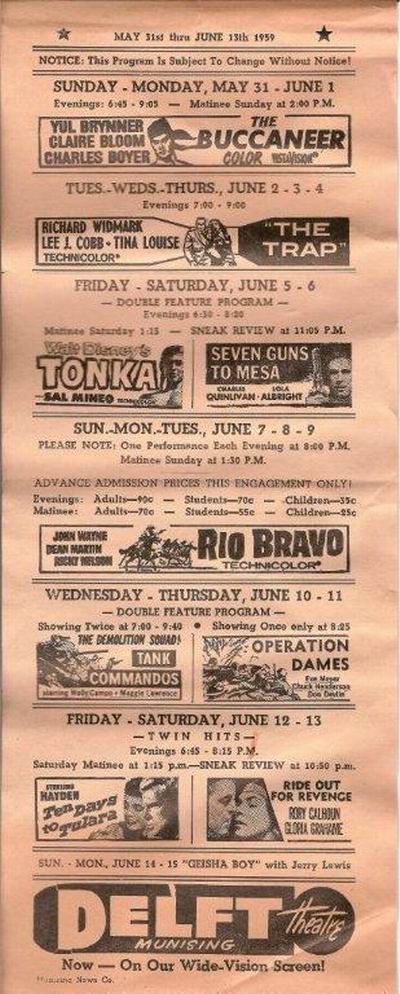 Delft Theatre - 1959 Ad From Paul (newer photo)